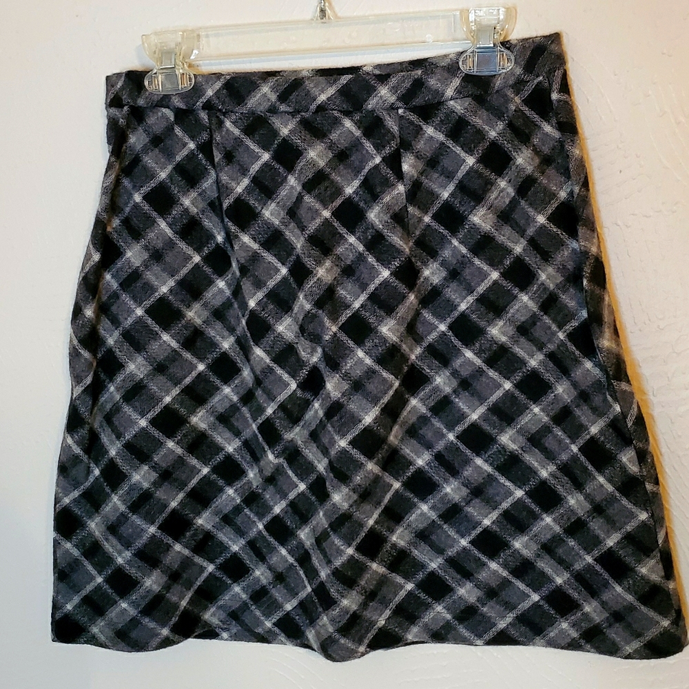 Eddie Bauer Wool Plaid Skirt